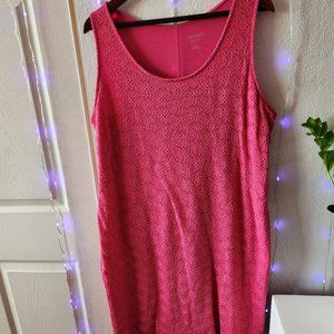 Isabel Maternity XL Cotton Nylon Spandex Faux Embroidered Floral Pattern HotPink